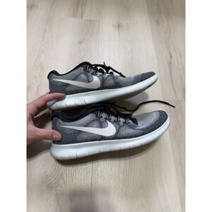 Nike Free RN 2017 Men's Running Shoes Grey Black White 880839-002 Size 11.5